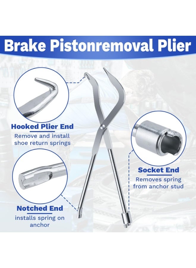 Bukela Drum Brake Spring Tool, Brake Piston Removal Pliers and Adjusting Instrument, Brake Shoe Return Spring Installer for Automotive Repair, Garage Maintenance, Mechanic Tool Set - Image 4